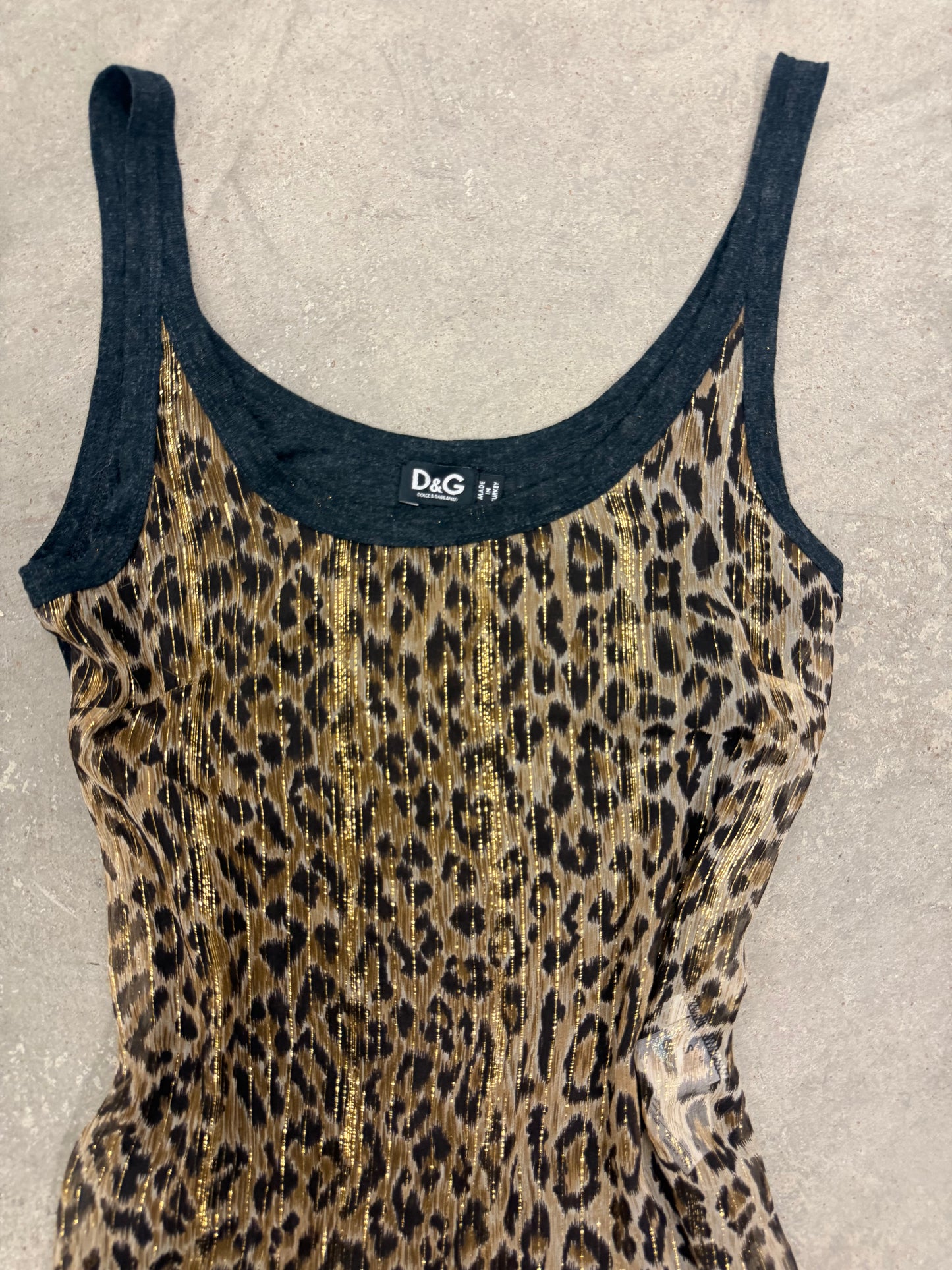 D&G Sheer Cheetah Tank Dress