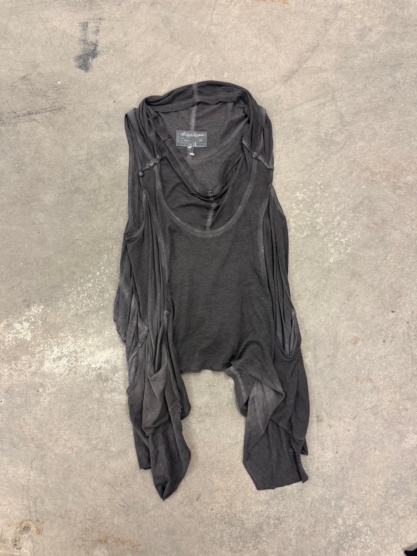 All Saints Charcoal Drape Top