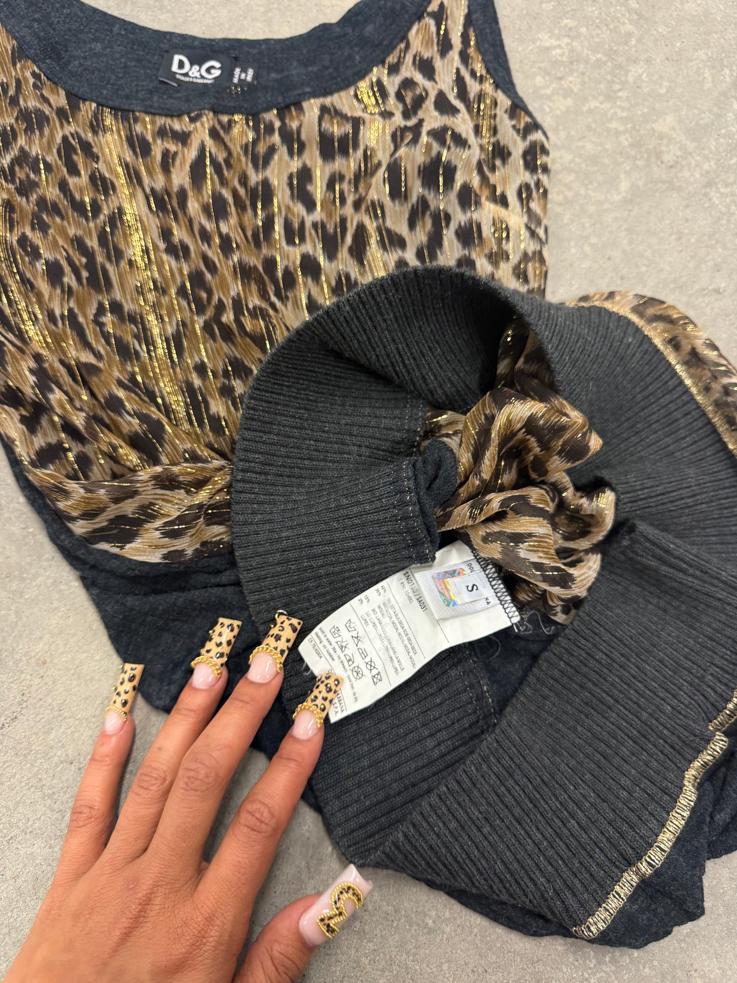 D&G Sheer Cheetah Tank Dress