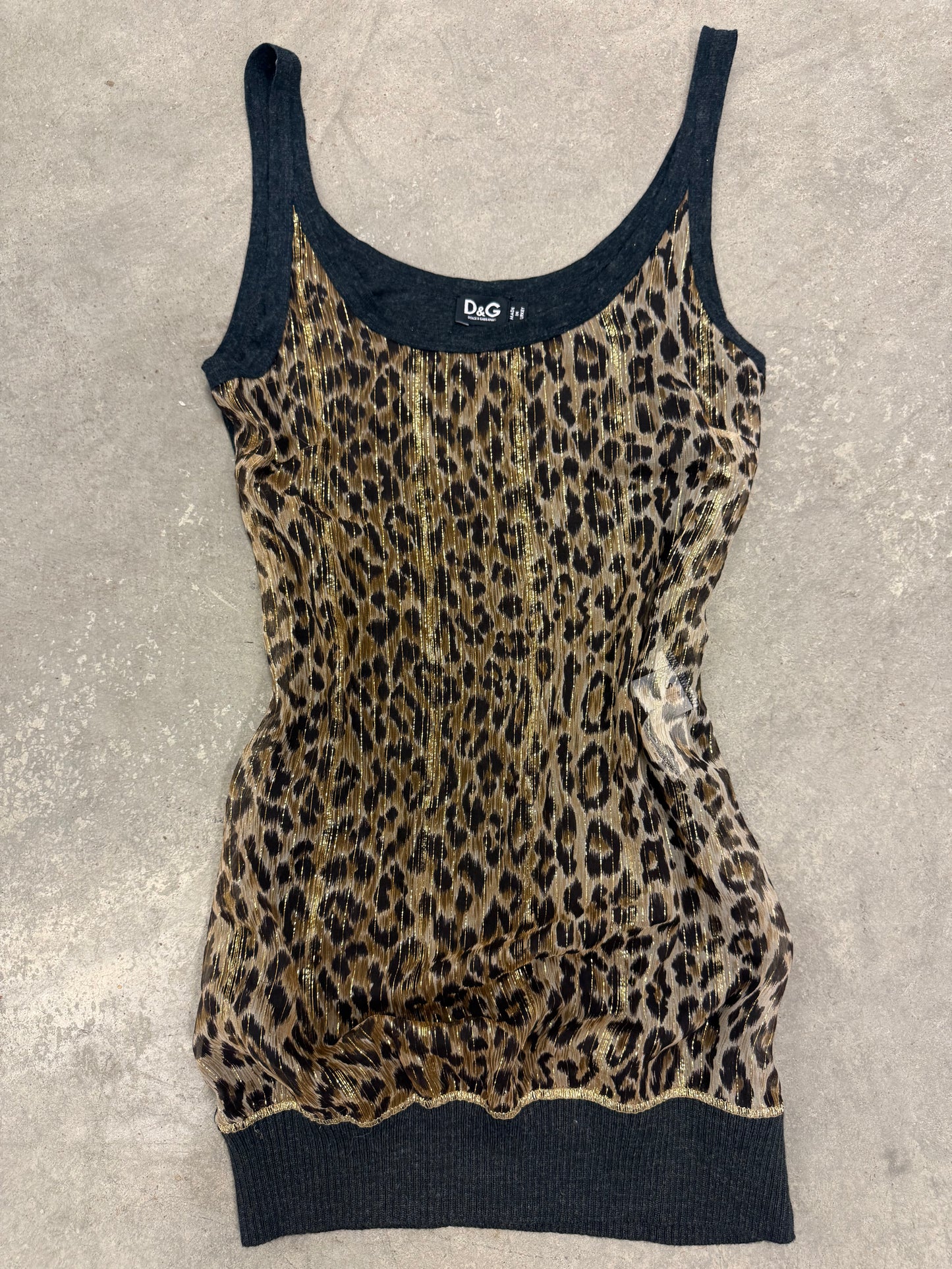 D&G Sheer Cheetah Tank Dress
