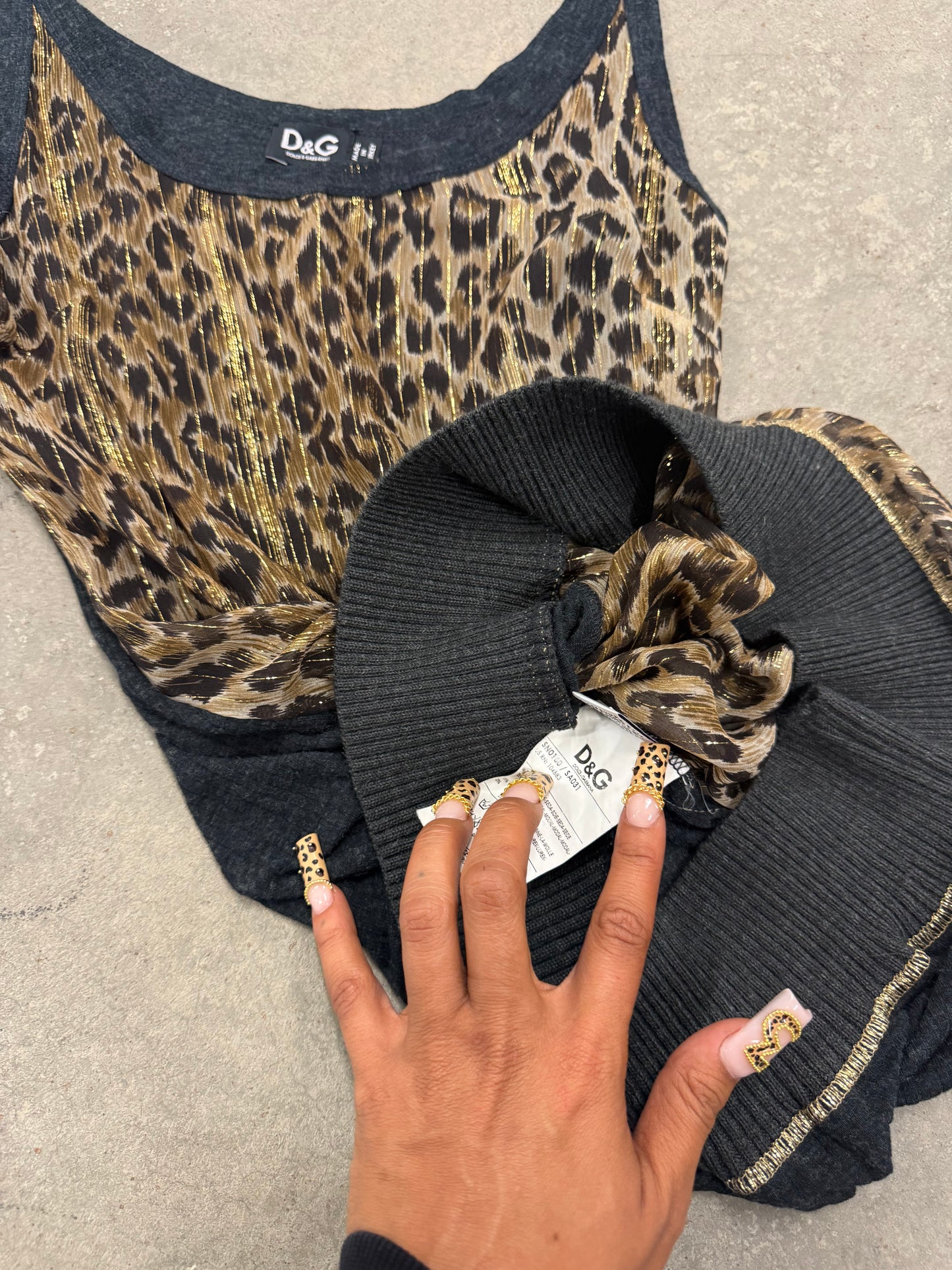 D&G Sheer Cheetah Tank Dress
