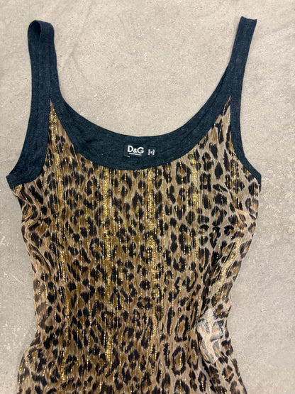 D&G Sheer Cheetah Tank Dress