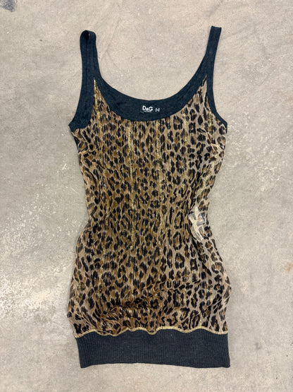 D&G Sheer Cheetah Tank Dress