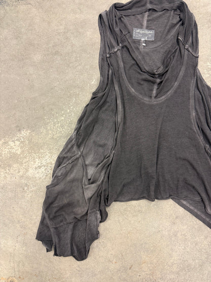 All Saints Charcoal Drape Top