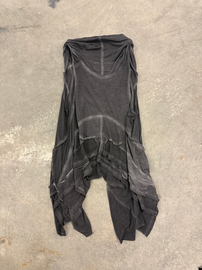 All Saints Charcoal Drape Top