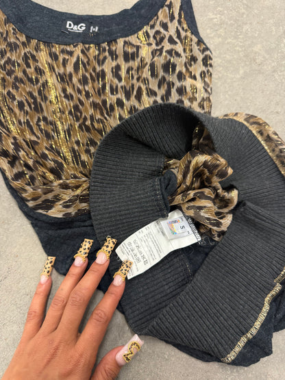 D&G Sheer Cheetah Tank Dress